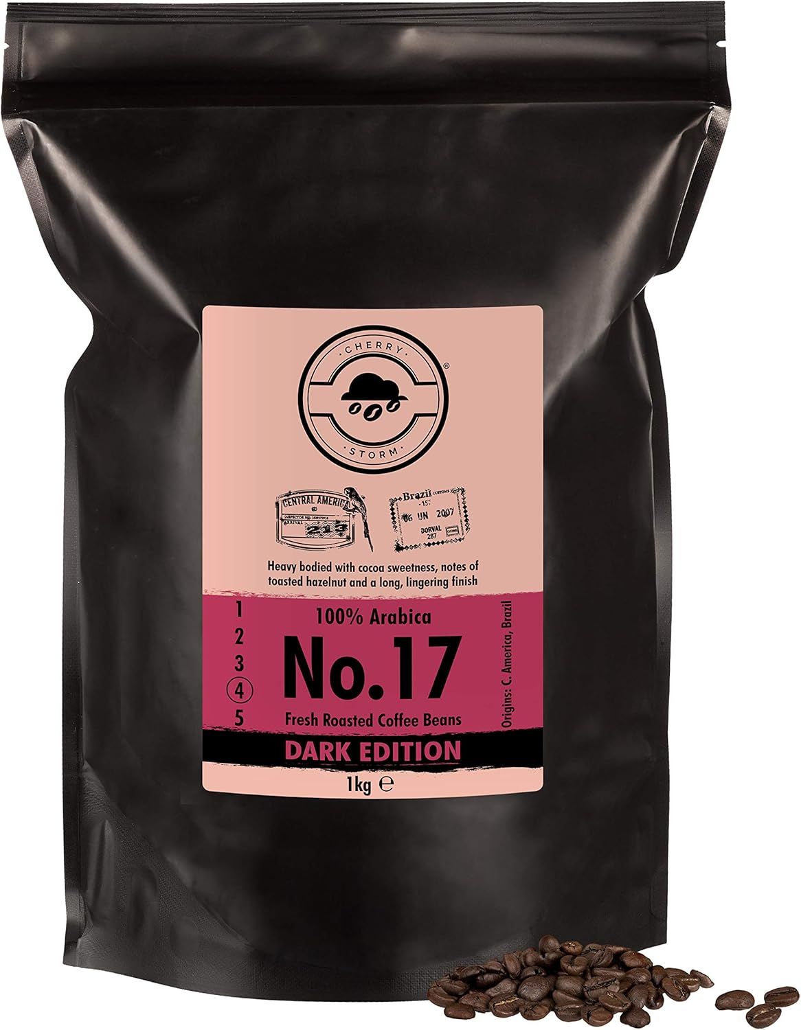 Cherry Storm - No. 17 (Dark Edition) - Espresso Coffee Beans - 1kg - 100% Arabica
