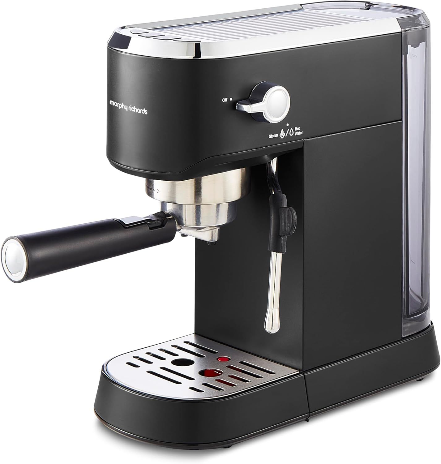 Morphy Richards Signature Compact Espresso Maker, Ground Coffee, Dual Cup, Illuminated Buttons, 1L …