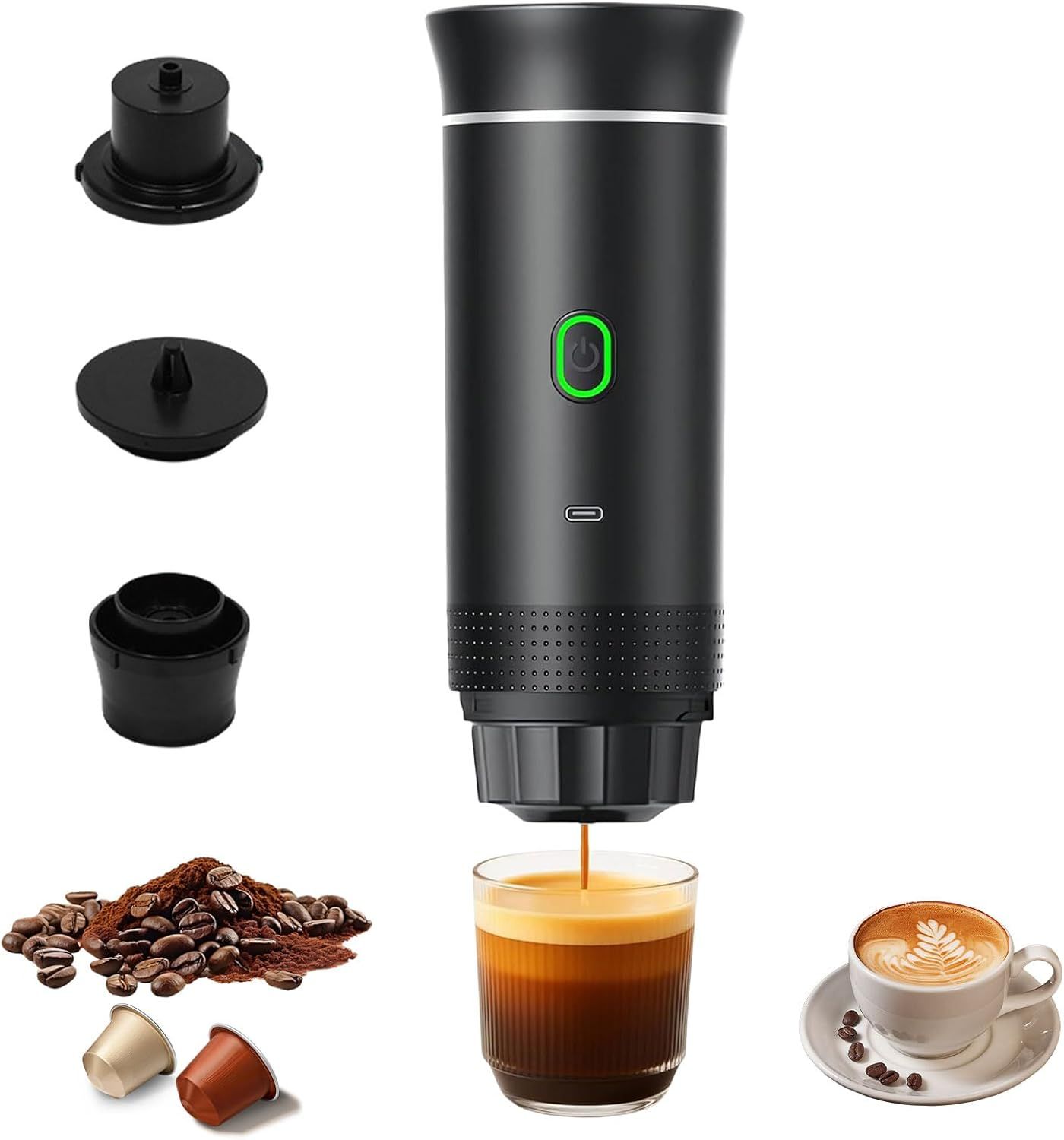 Portable Coffee Maker,Espresso Coffee Machine Electric Travel Coffee Maker, Capsule Coffee Maker Se…