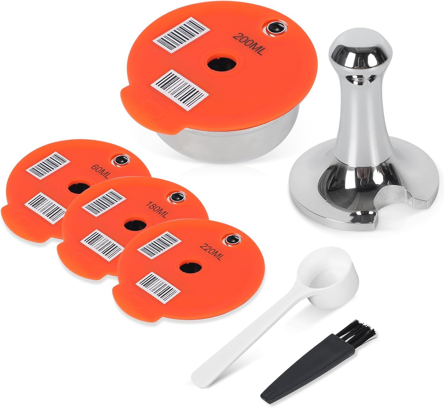 Reusable Coffee Pods for Ta*ssimo with Tamper Stainless Steel Ta*ssimo Reusable Pods Refillable Cof…