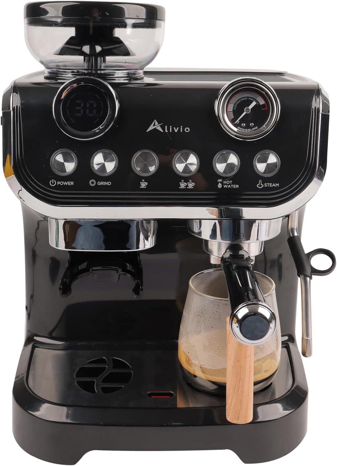 Alivio 2L Bean to Cup Coffee Machine, Automatic Coffee Maker with Grinder and Milk, Professional Es…