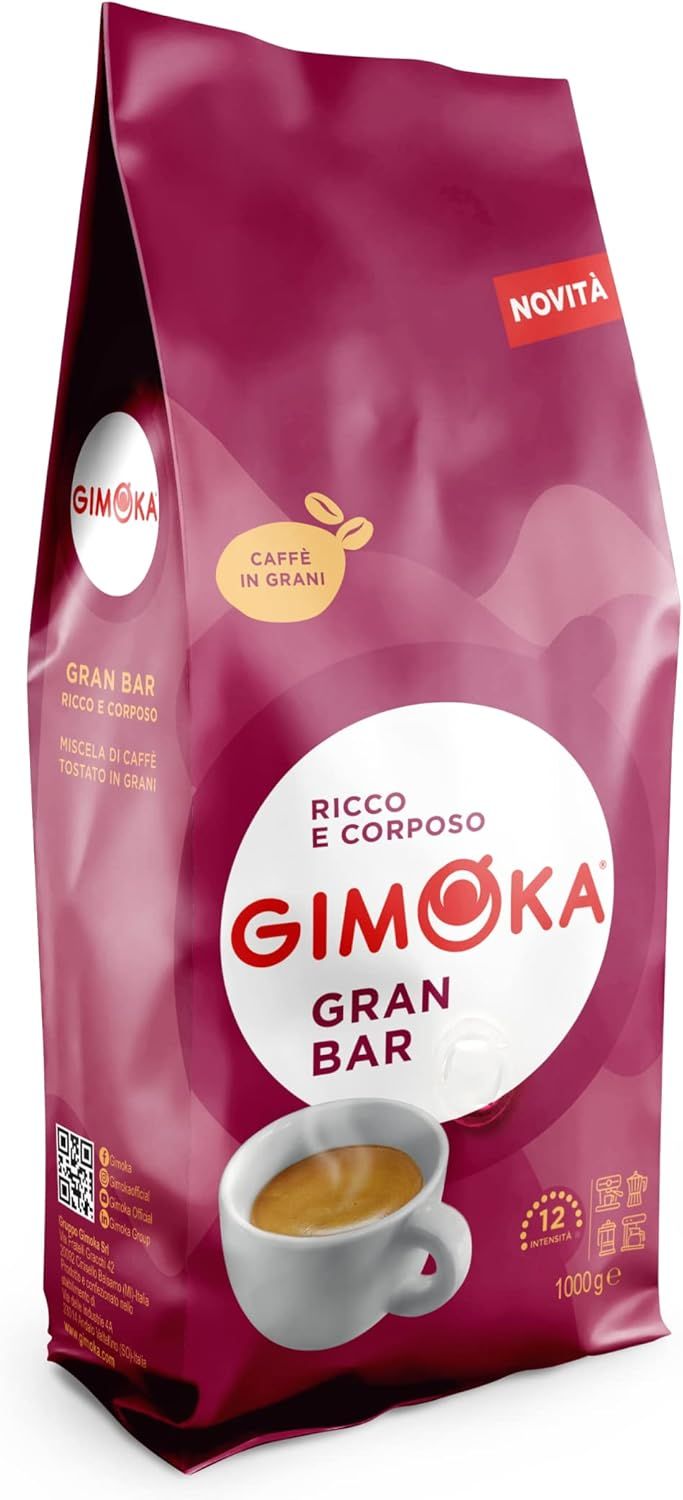 Gimoka - Gran Bar, Italian Espresso Coffee Beans, Light Roast - 1 Kg
