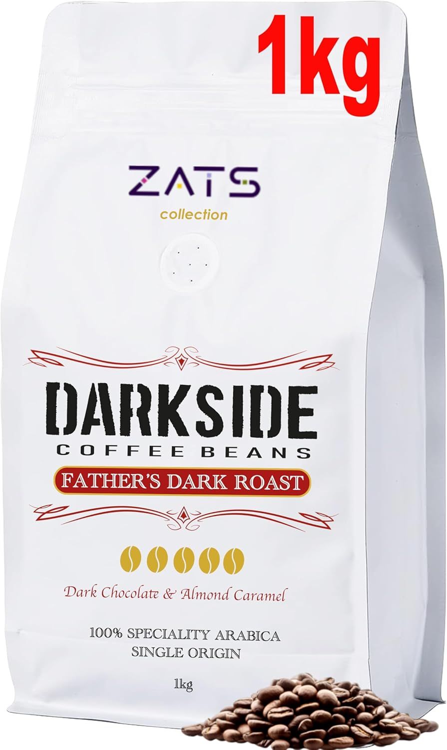 ZATS Coffee Beans Father's Dark Roast 1kg, Single Origin 100% Arabica - Intensity 5/5 - Strong Ital…