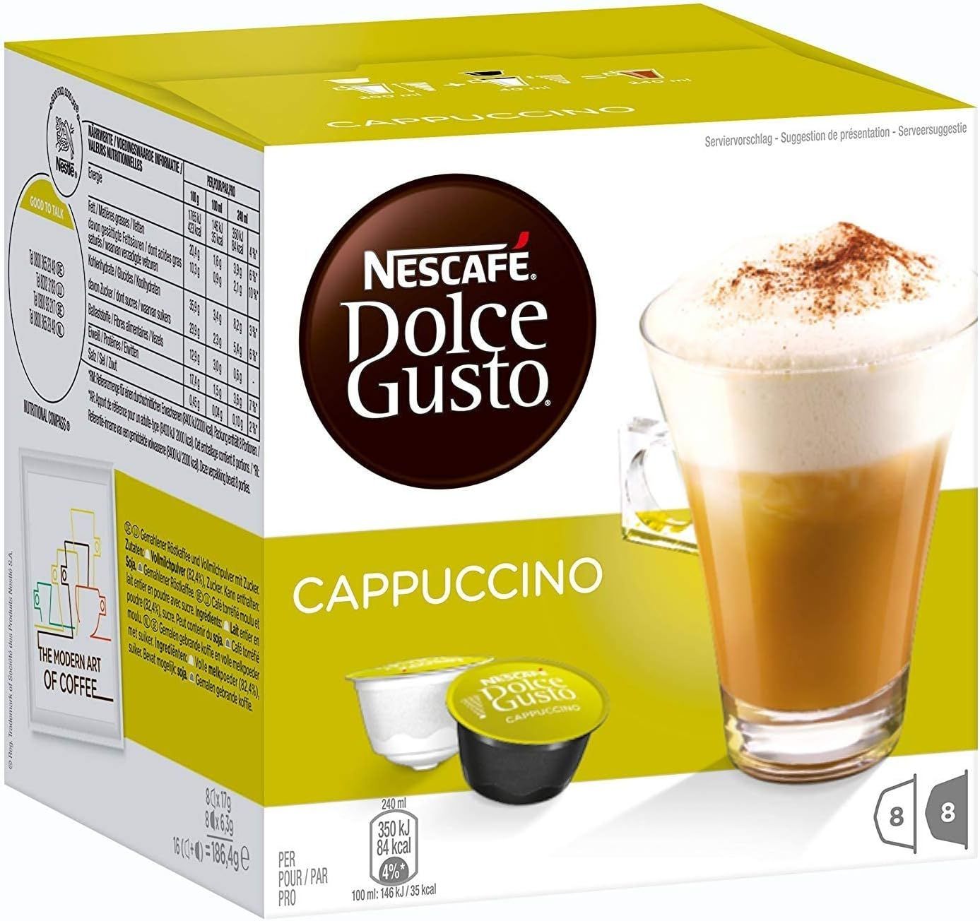 Nescafe Dolce Gusto Coffee, Tea, Chocolate Pods. Pick Any 5 Packs from 40+ Blends Inc: Decaf, Caram…