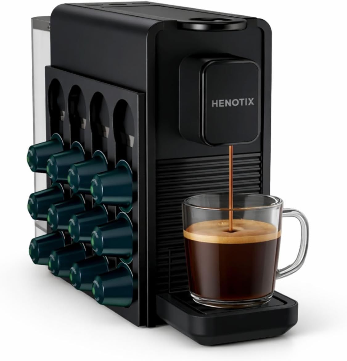 Capsule Coffee Machine Compatible with Nespresso OriginalLine - 20 BAR Pump, 3 Cup Sizes, Fast Heat…