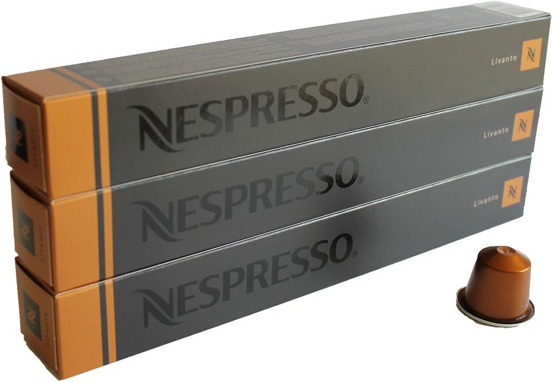 30 Nespresso Livanto Coffee Capsules