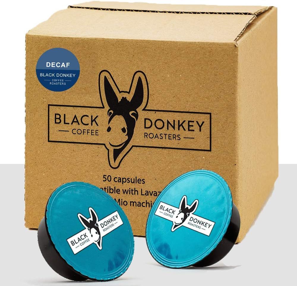 Black Donkey - 50 Capsules Compatible with Lavazza® A Modo Mio®* Machines | DECAF
