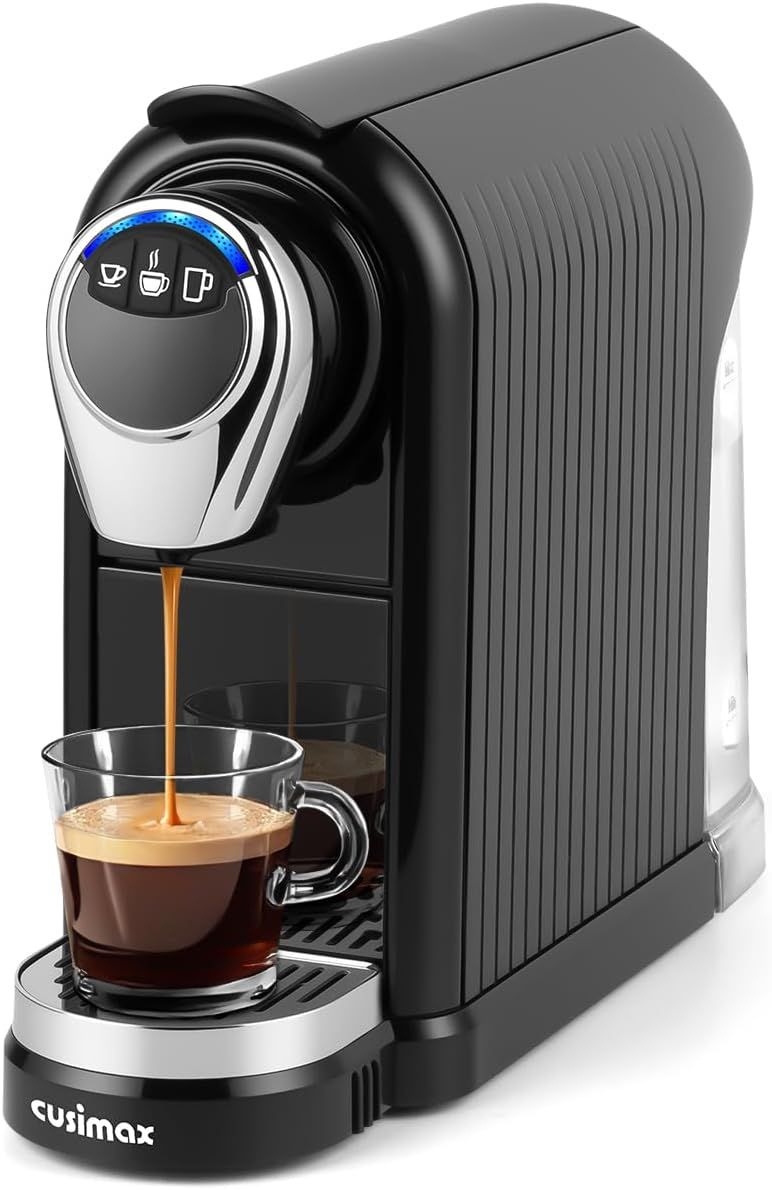 CUSIMAX Coffee Machine for Nespresso Original Pods with Capsule Bin Coffee Maker, Compact Espresso …