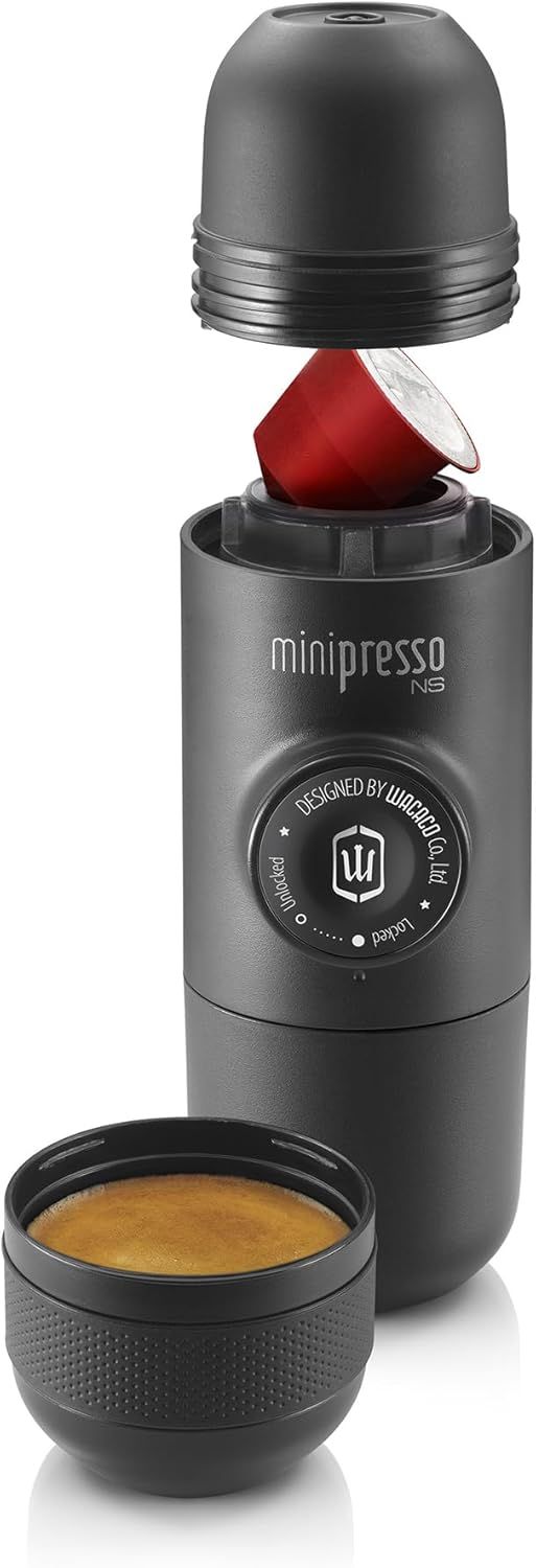 WACACO Minipresso NS, Portable Espresso Machine, Compatible with *Nespresso®* CAPSULES and compatib…