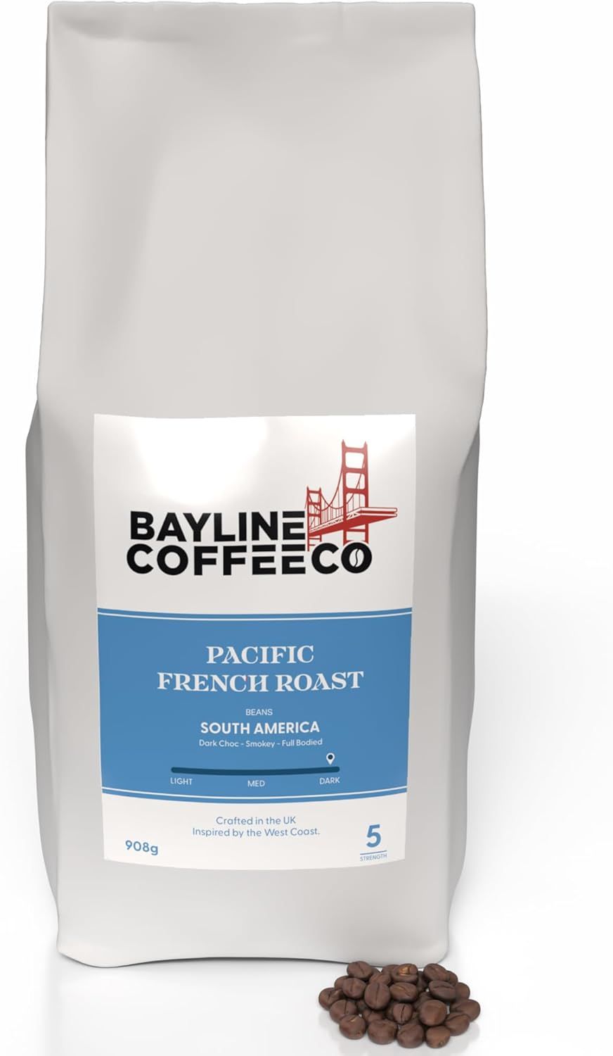 Super Strong Dark French Roast Coffee Beans 908g - Pacific French Roast - Bayline Coffee Co - US We…