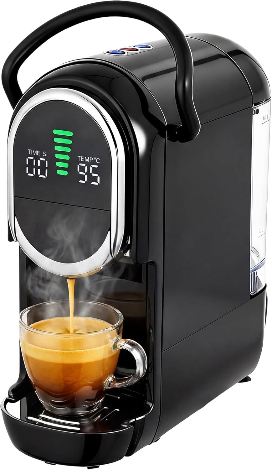HOMCOM Pod Coffee Machine for Nespresso Original, Dolce Gusto Capsule and Ground Coffee, Small Semi…