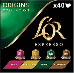 L'OR Origins Espresso Coffee Pods Variety Bundle x40 Nespresso®* Compatible