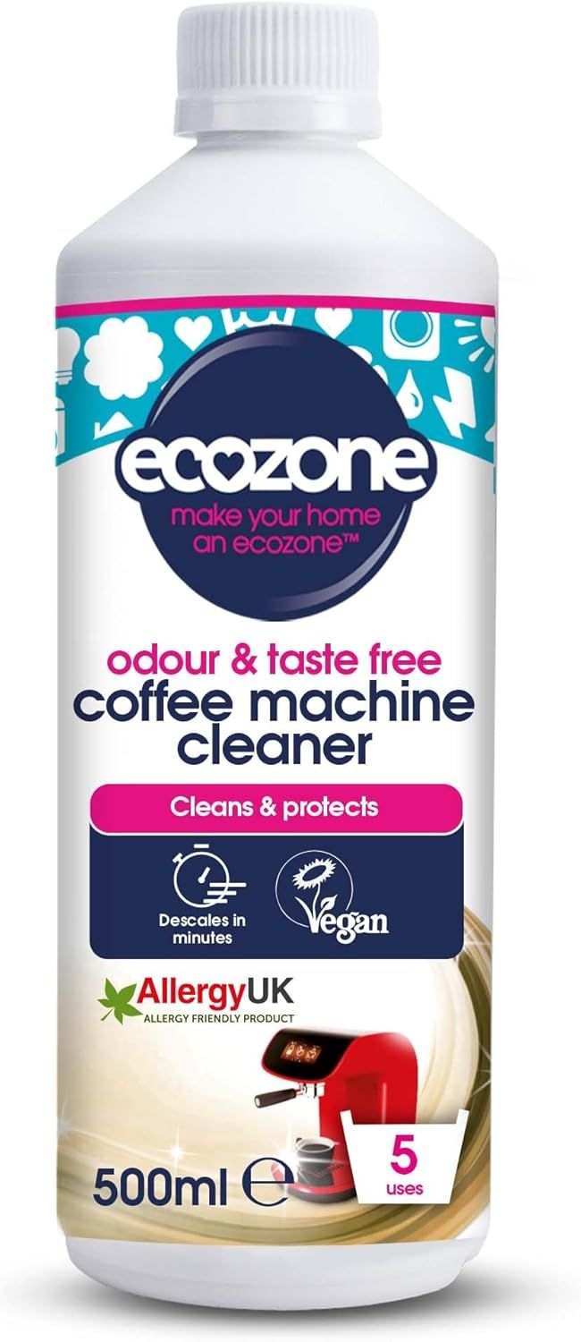 Ecozone Coffee Machine Cleaner and Descaler 500 ml - 5 Applications per bottle