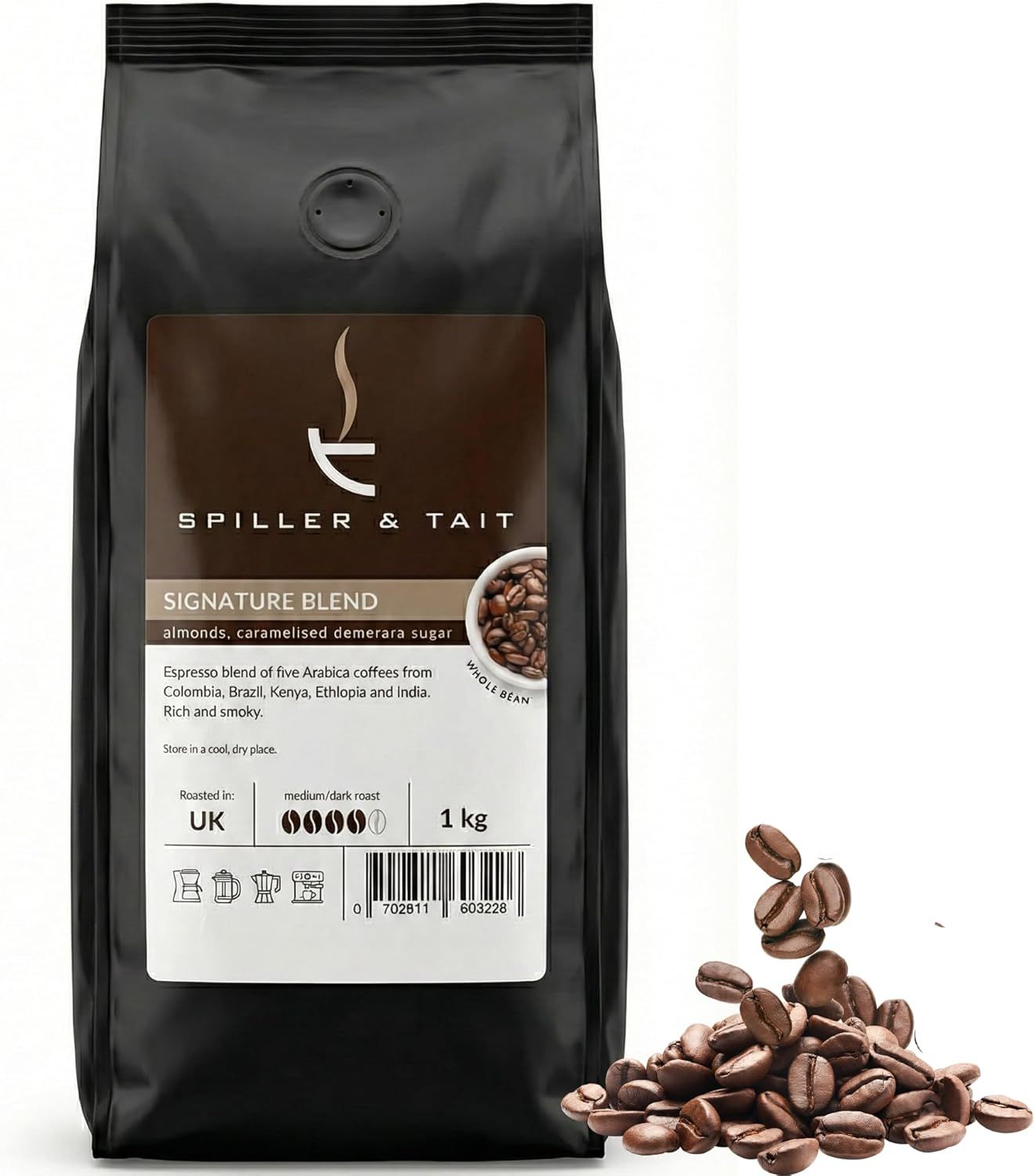 Spiller &amp; Tait Signature Blend Coffee Beans - Multi Award Winning - Freshly Roasted in the UK - Esp…