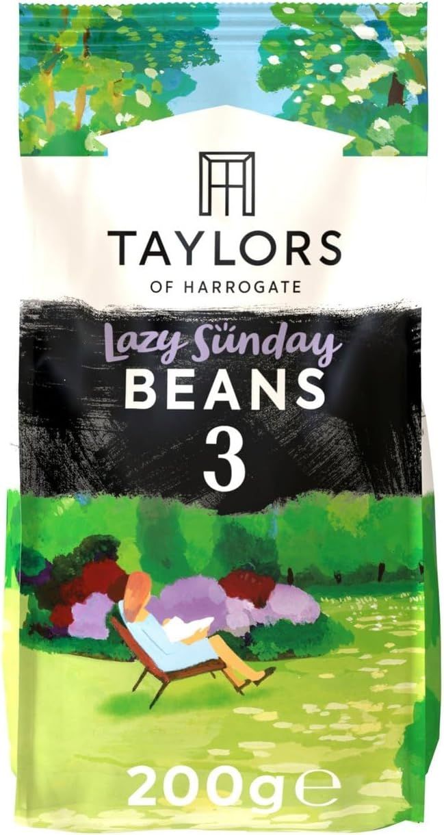 Taylors of Harrogate Lazy Sunday Coffee Beans, Roast 3, 200 g Bag (Pack of 1)