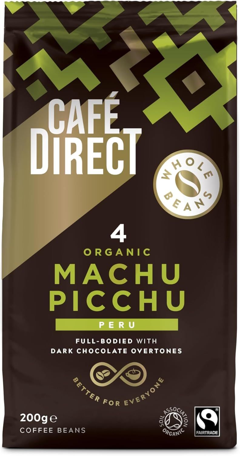 Café Direct Fairtrade Machu Picchu Whole Bean Arabica Coffee 200 g