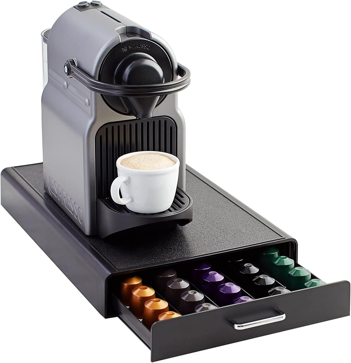 Amazon Basics Nespresso OriginalLine Coffee Pod Storage with 1 Drawer Holder, 50 Capsule Capacity, …