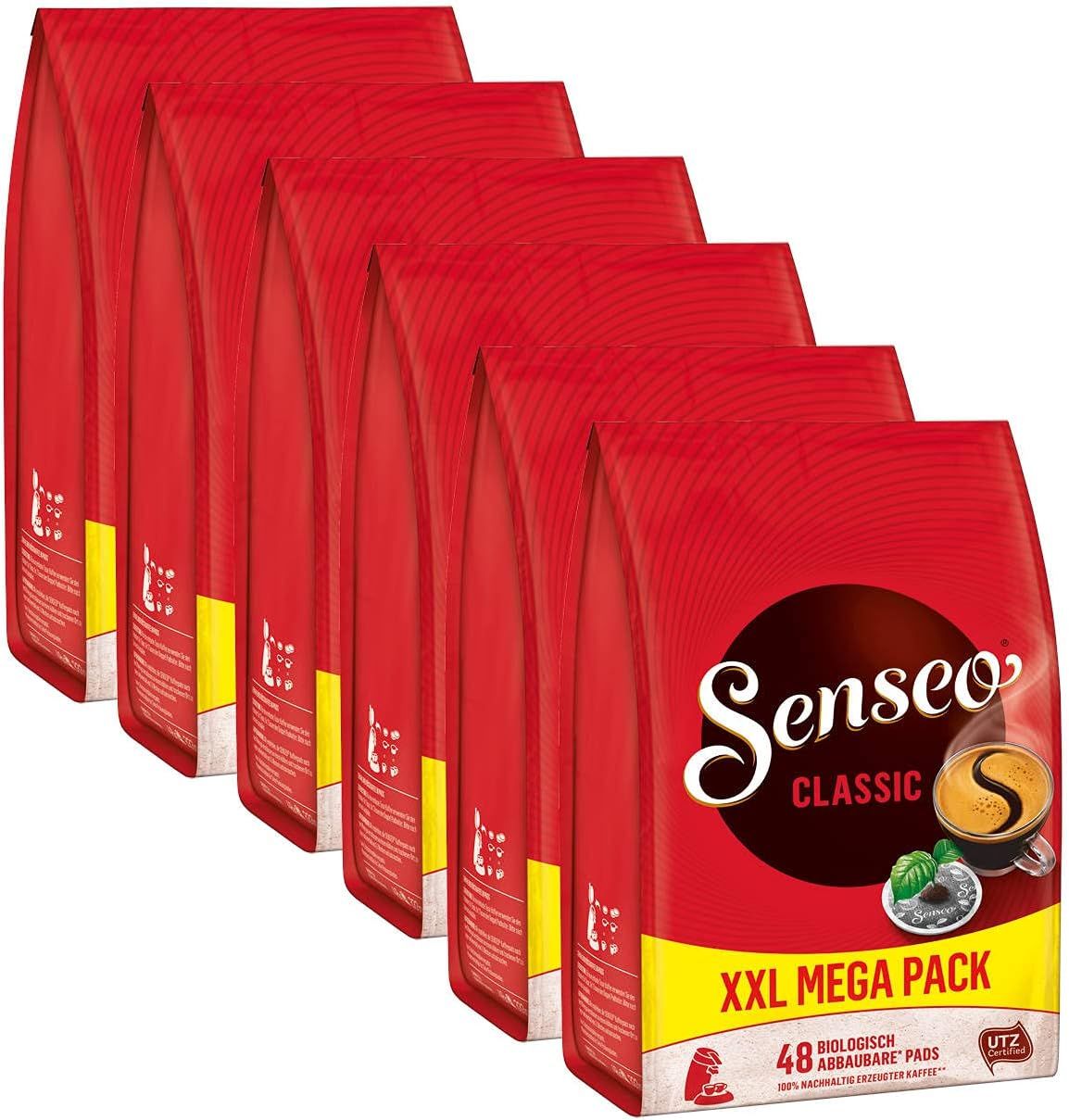 Senseo Regular / Classic Roast Pack Of 6, 6 X 48 Coffee Pods