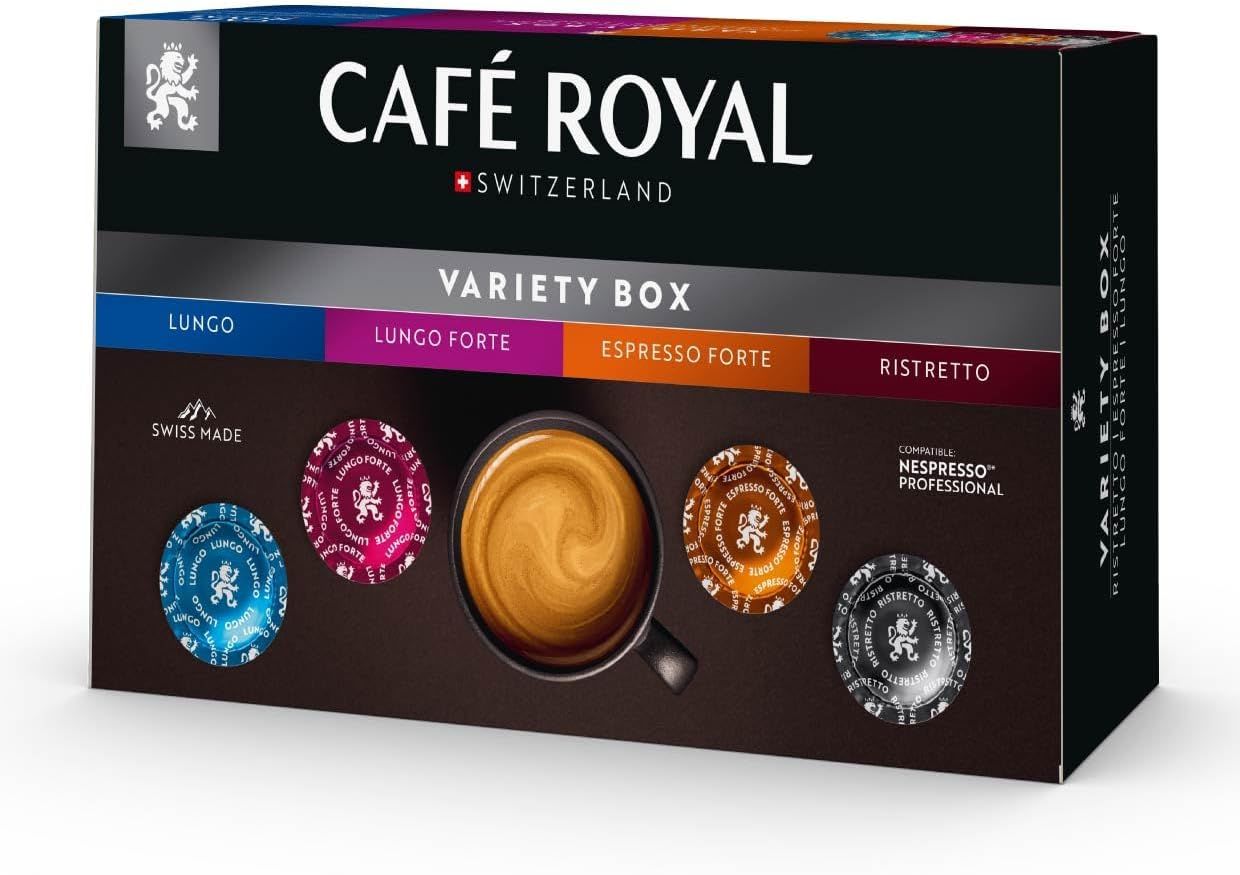 Café Royal Professional Pads, Variety Box, 40 Nespresso (R) Professional Compatible Pads for Office…