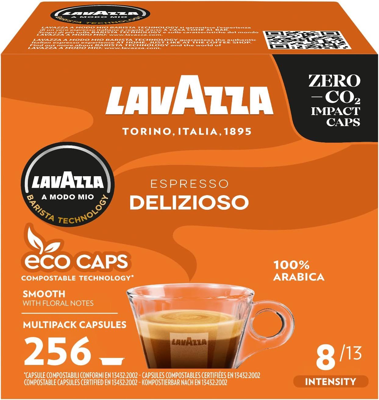 Lavazza, A Modo Mio Espresso Delizioso, Coffee Capsules, 100% Arabica, Sweet Taste, Intensity 8/13,…