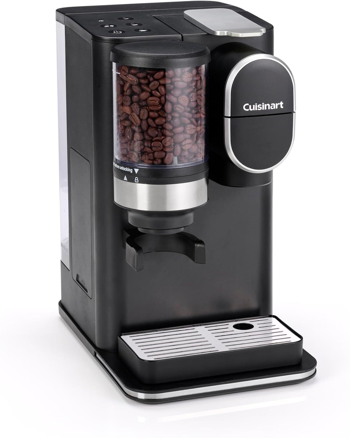 Cuisinart One Cup Grind And Brew Coffee Machine, Bean to cup, Single serve Filter coffee, Stainless…