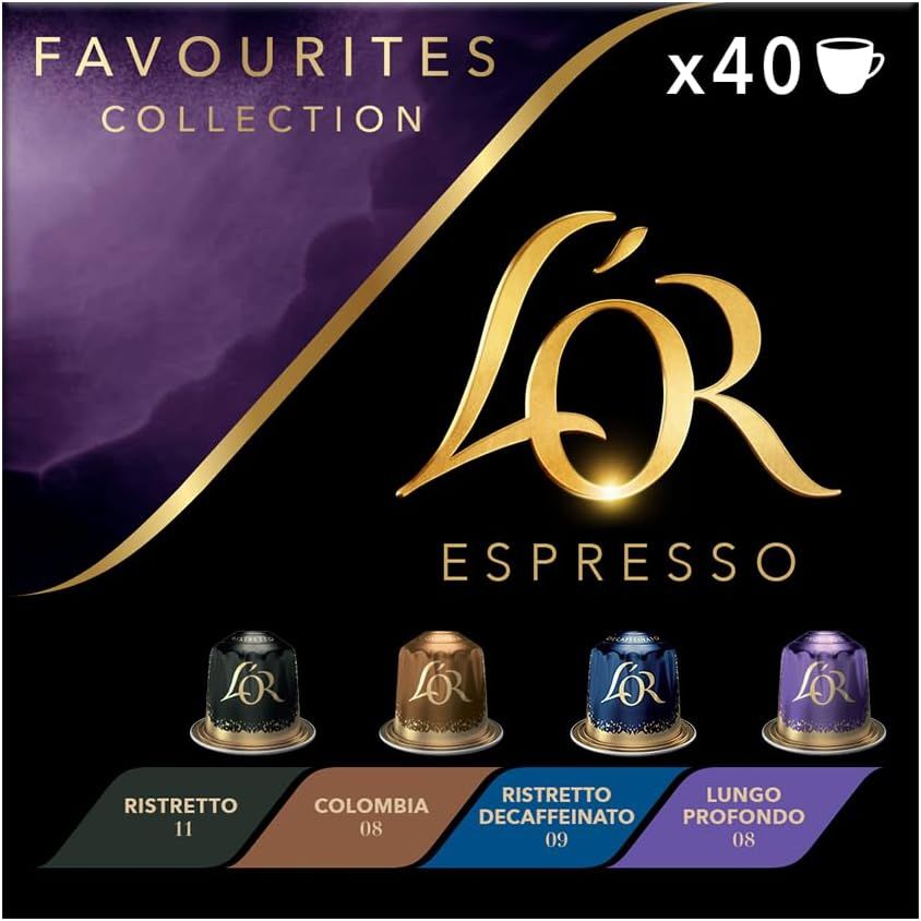 L'OR Espresso Favourites Variety Box Coffee Pods x40 Nespresso®* Compatible