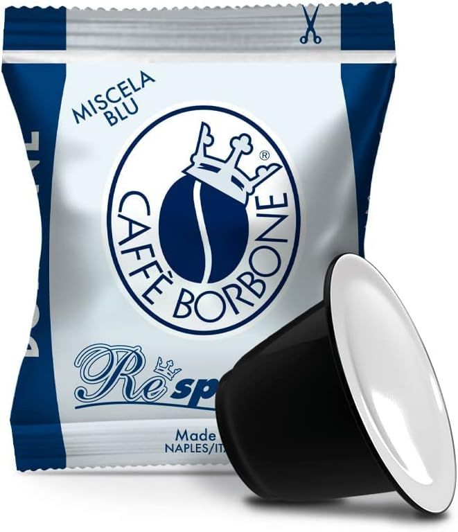 Caffè Borbone Blue Respresso Capsules – 100 Nespresso* Compatible Borbone Coffee Pods – Intensity 8…