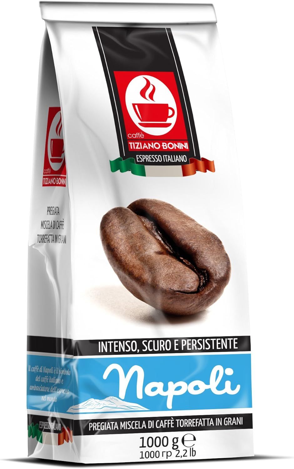 NAPOLI: 1KG ITALIAN BLEND ROASTED COFFEE BEANS: INTENSE, DARK &amp; PERSISTENT
