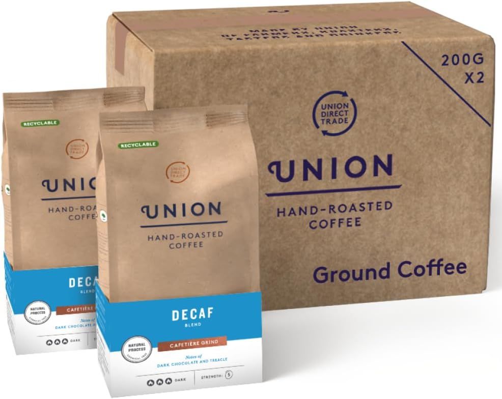 Union Coffee | Natural Process Decaf | Ground Coffee | 2 x 200g