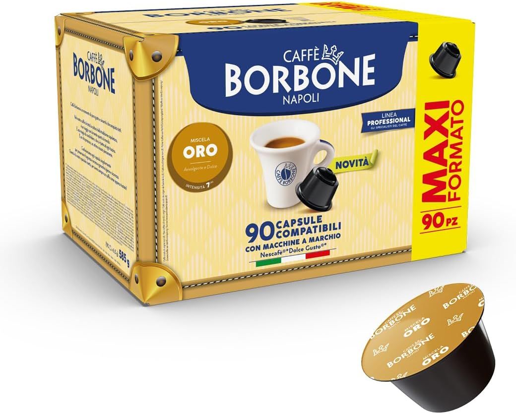 Caffè Borbone Gold Blend - 90 capsules (6 packs of 15) - Compatible with Nescafè® * Dolce Gusto® * …