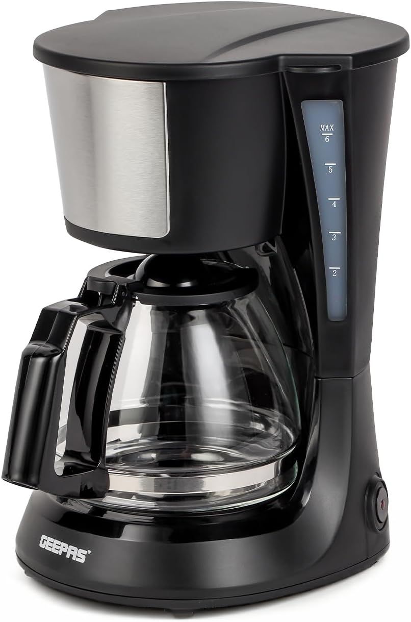 GEEPAS 750ml Filter Coffee Machine | Fast Brewing 600W Coffee Maker for Instant Coffee, Espresso, M…
