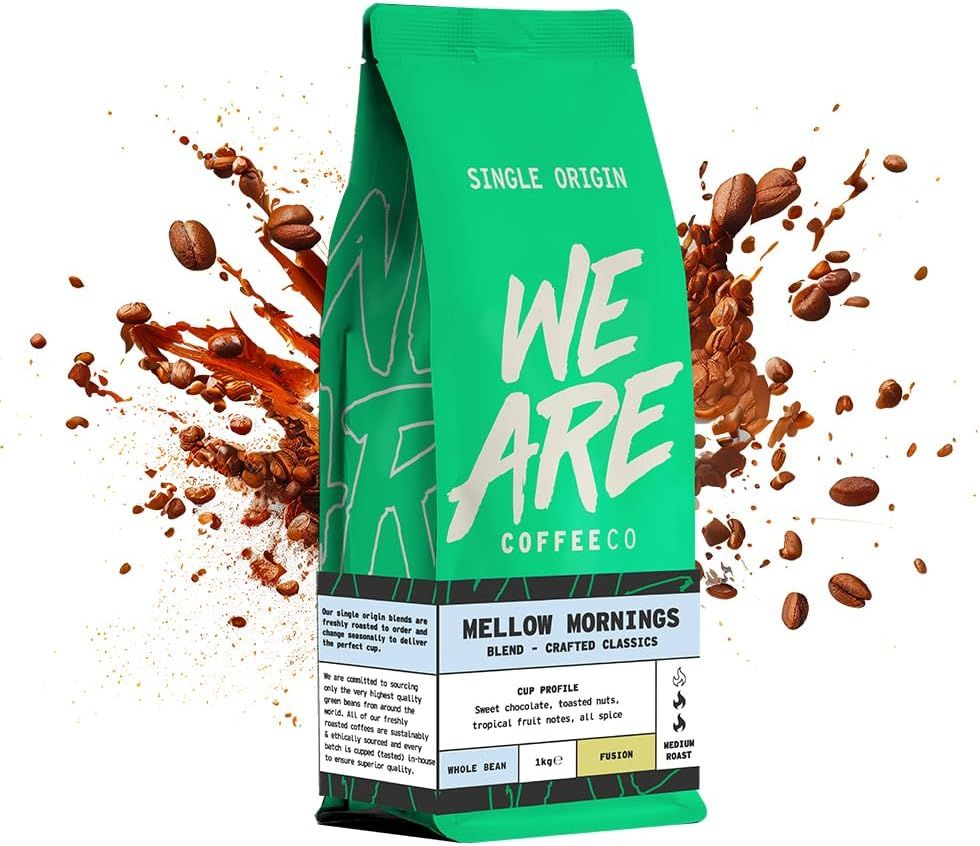 We Are Coffee Co - Single Origin Blend Coffee Beans - Mellow Mornings | Whole Bean 1kg | Medium Roa…