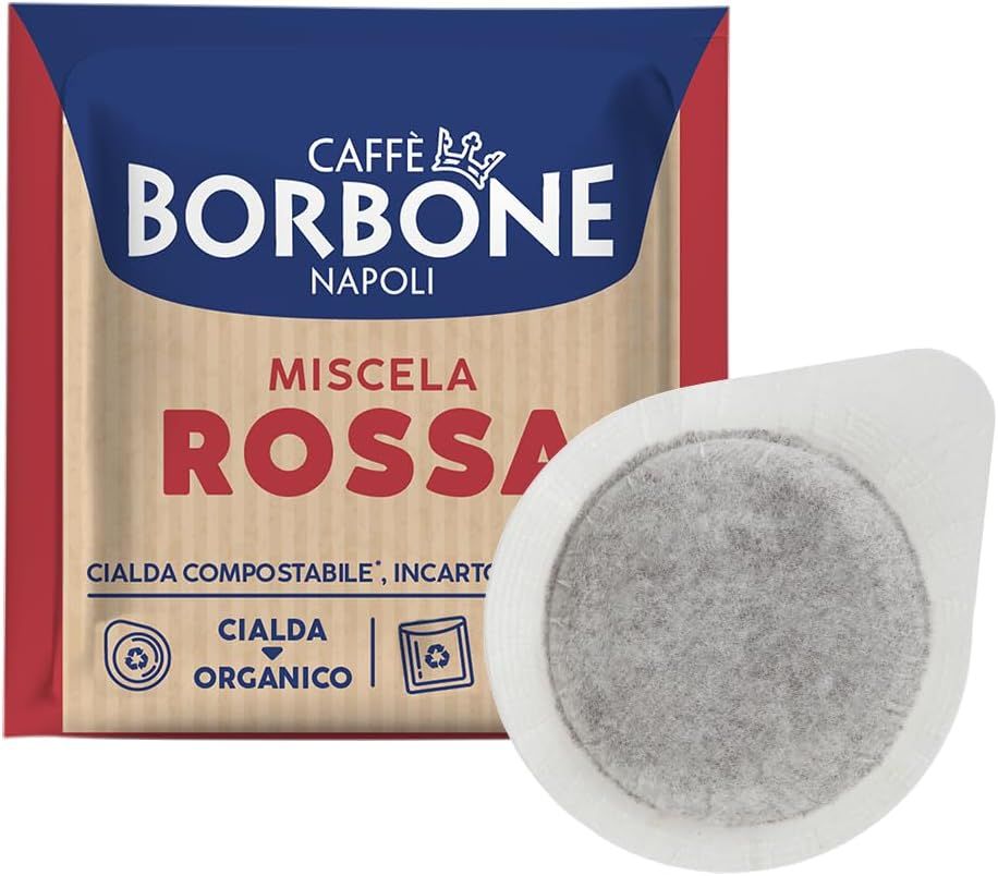 Caffè Borbone Coffee Compostable Pods, Recyclable Wrapping, Red Blend - 150 Pods - ESE System