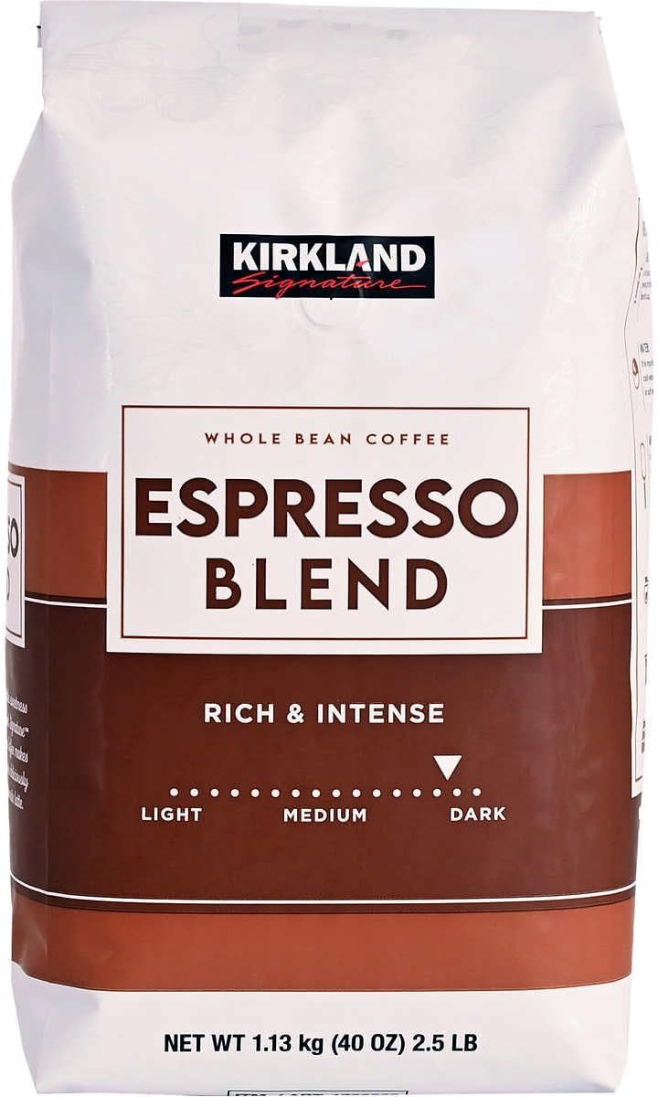Kirkland Signature Whole Bean Coffee Espresso Blend, 1.13kg