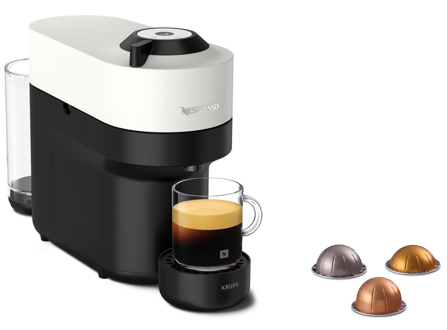 Nespresso Vertuo Pop Pod Coffee Machine by Krups - White