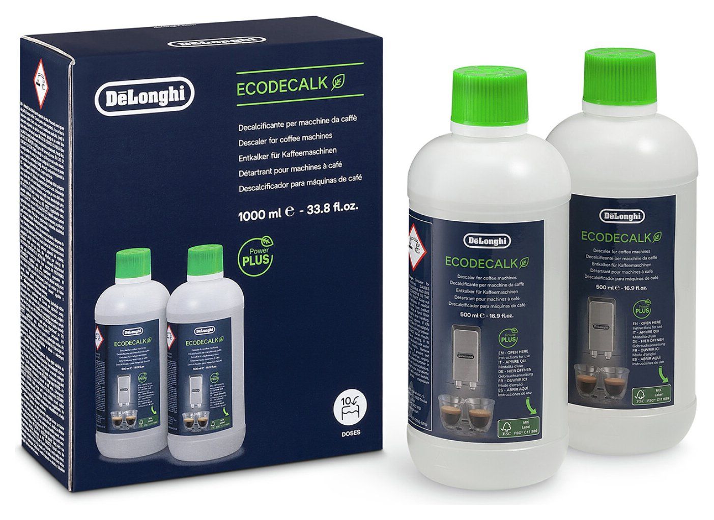 De'Longhi EcoDecalk Descaler - Pack of 2