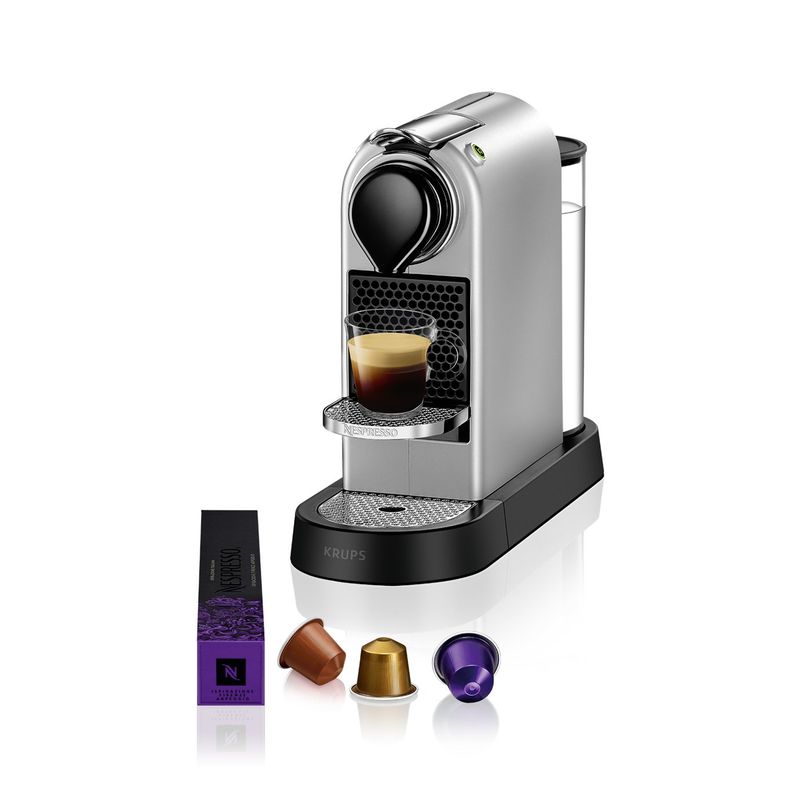 Nespresso CitiZ Capsules Coffee Pod Machine by Krups -Silver