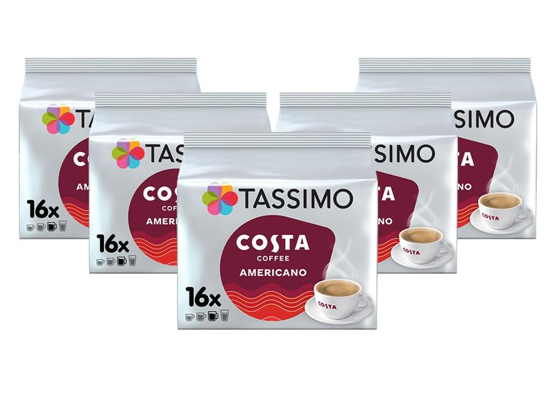 Tassimo Costa Americano Coffee Pods 80 Pods