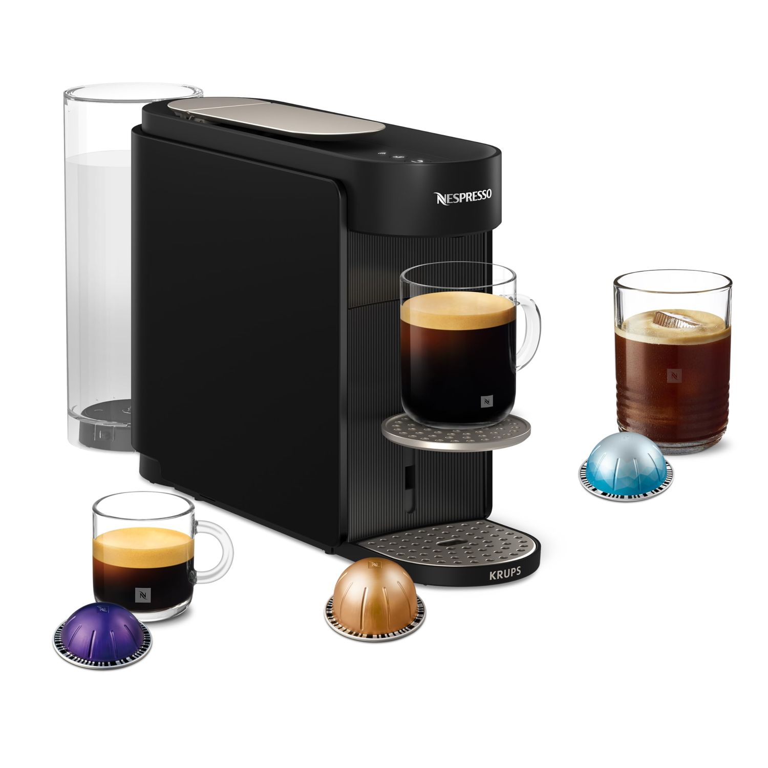 Nespresso Vertuo Up by Krups, Coffee Pod Machine with Precision Brewing, Fast Heat-Up, Compact Desi…