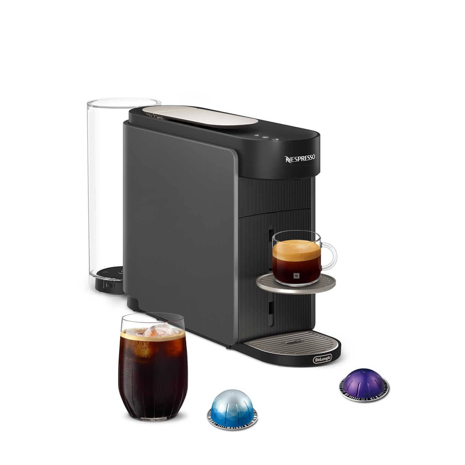 Nespresso De'Longhi Vertuo Up Pod Coffee Machine - Graphite