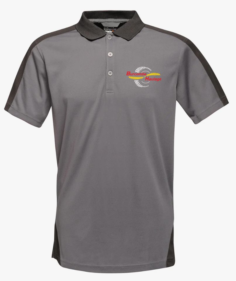 Grey Branded Polo Shirt