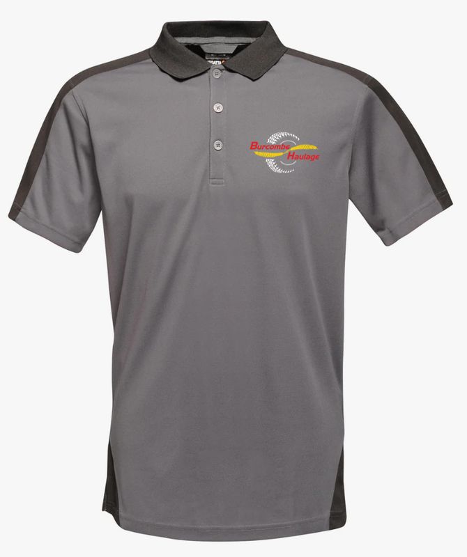 Grey Branded Polo Shirt
