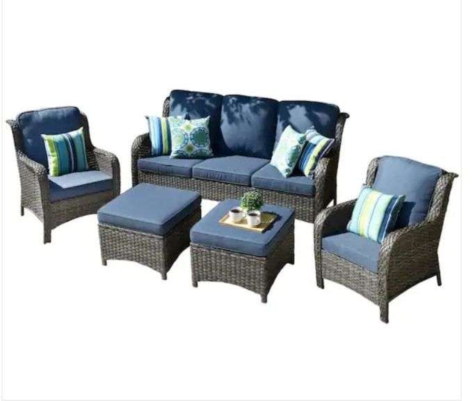 ERIE LAKE 5 PC WICKER SET ERIE LAKE 5 PC WICKER SET
