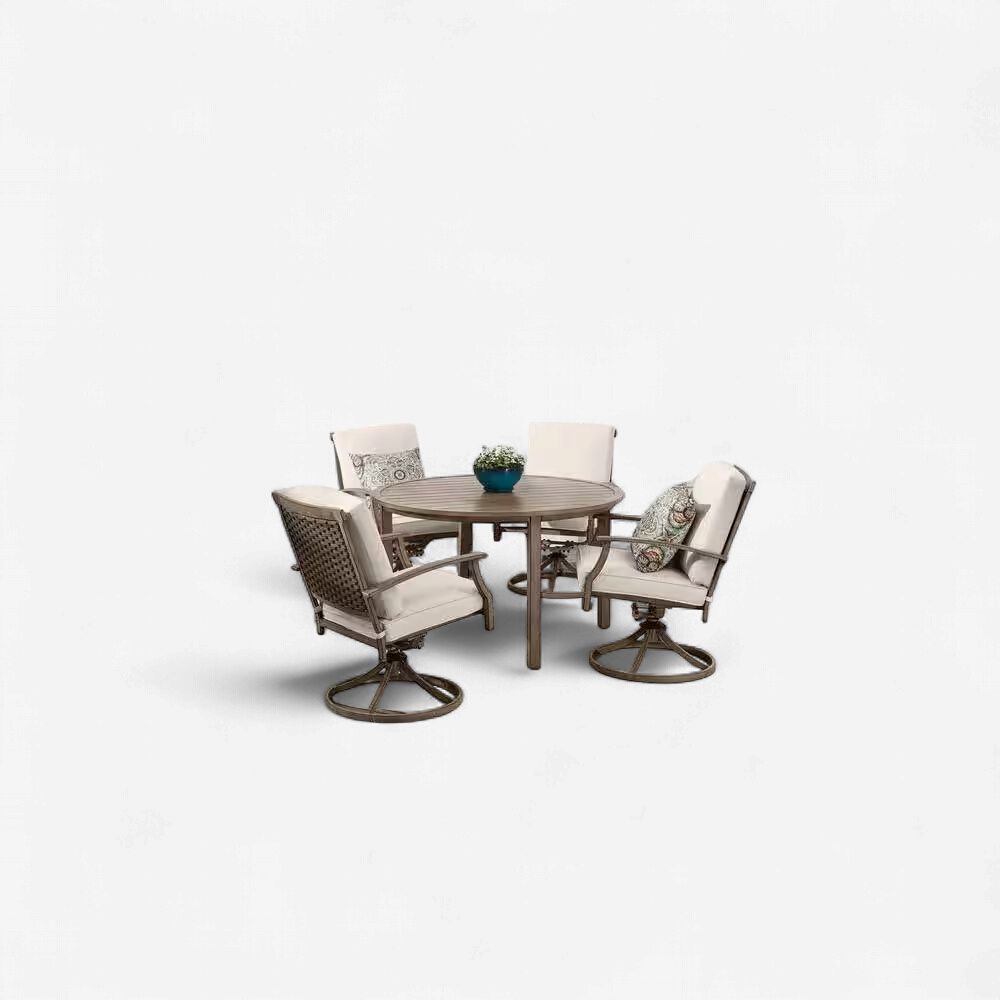 5 PIECE GENEVA ROUND TABLE WICK 5 PIECE GENEVA ROUND TABLE WICK