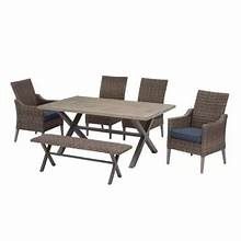 6 PC ROCK CLIFF BENCH DINING SET 6 PC ROCK CLIFF BENCH DINING SET