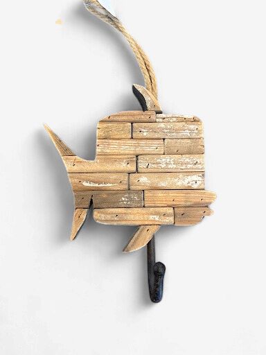 WOODEN CHUNK FISH HOOK