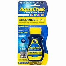AQUACHECK CHLORINE TEST STRIPS 4 IN 1