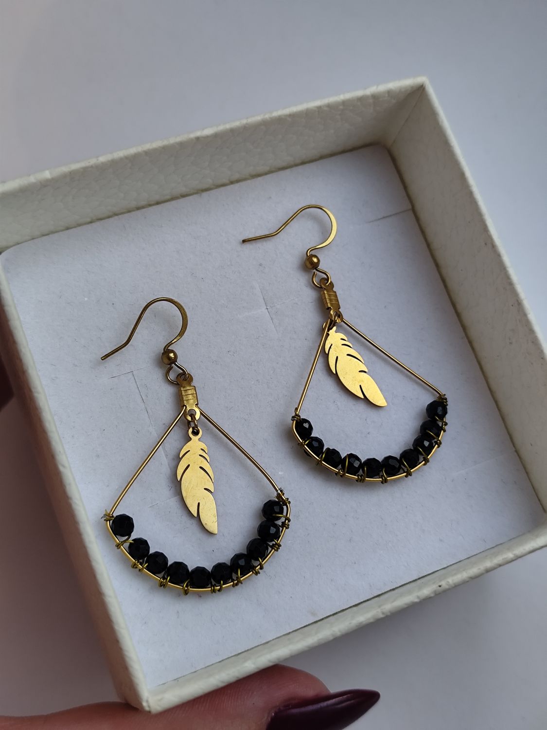 Kolczyki Black Feather