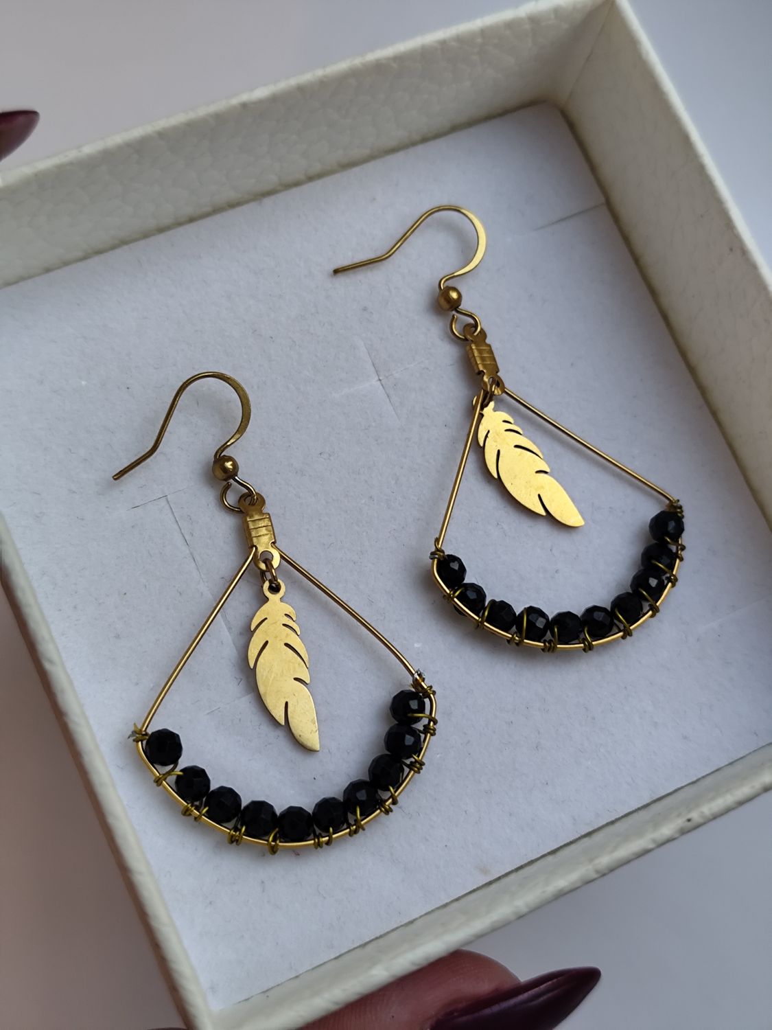 Kolczyki Black Feather