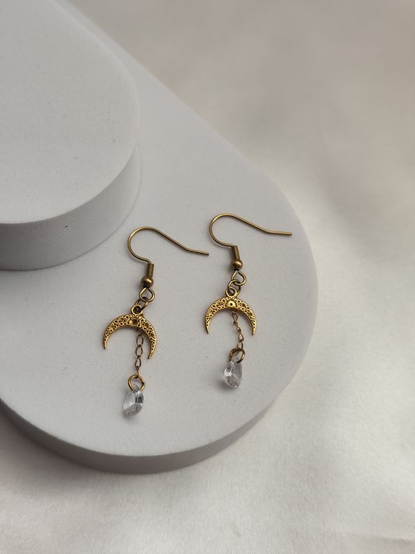 Kolczyki Moon Drops wersja złota